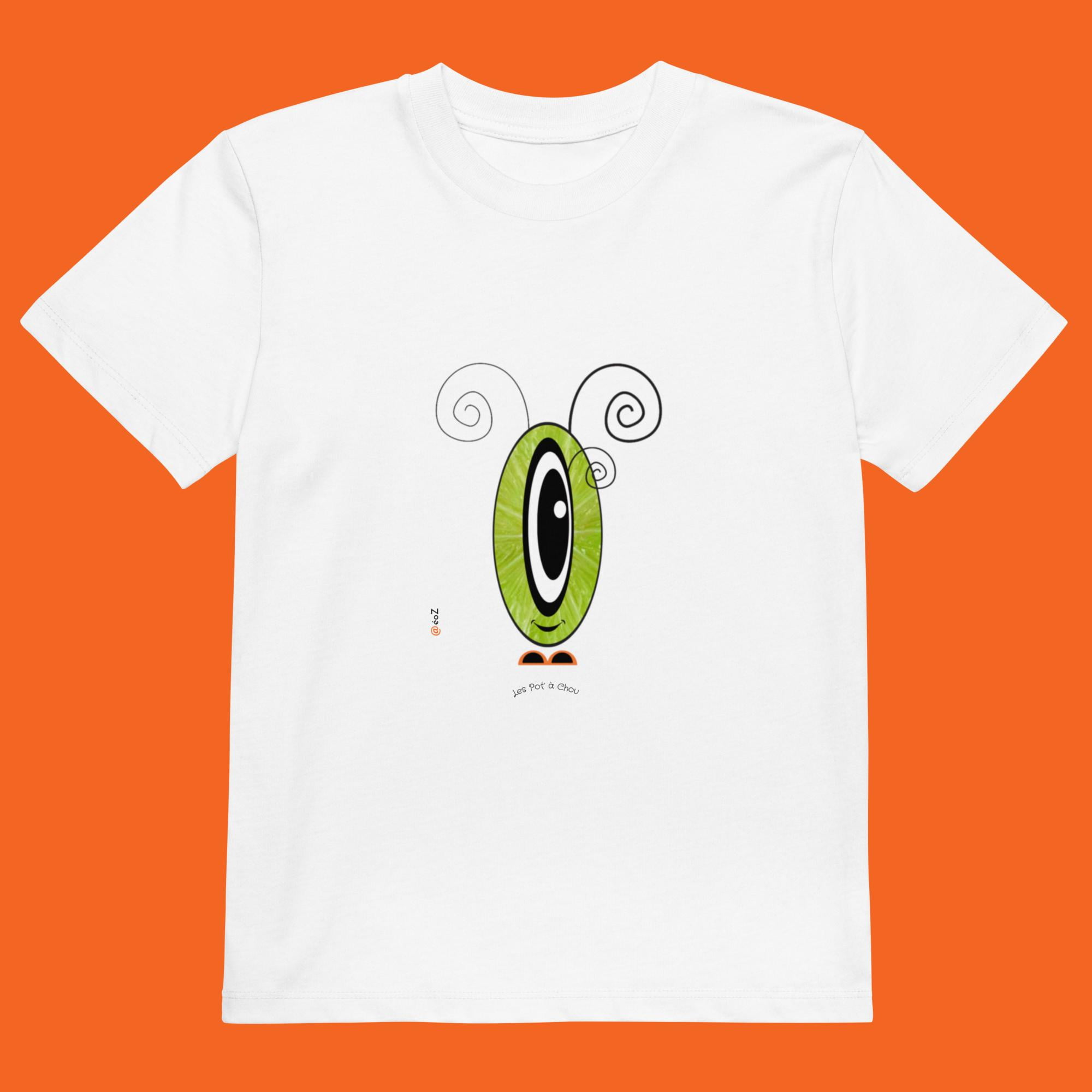 T-shirt Les Pot’ à Chou fruité citron vert en coton Bio