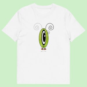 T-shirt unisexe blanc Les Pot’ à Chou fruité citron vert en coton Bio