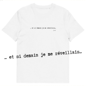 T-shirt unisexe blanc Eoz Créations Originales « Et si demain » en coton biologique
