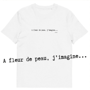 T-shirt unisexe blanc Eoz Créations Originales « A fleur de peau » en coton biologique