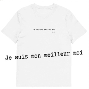 T-shirt unisexe blanc Eoz Créations Originales « Mon meilleur moi » en coton biologique