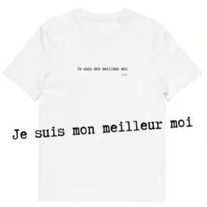 T-shirt unisexe blanc Eoz Créations Originales « Mon meilleur moi » en coton biologique