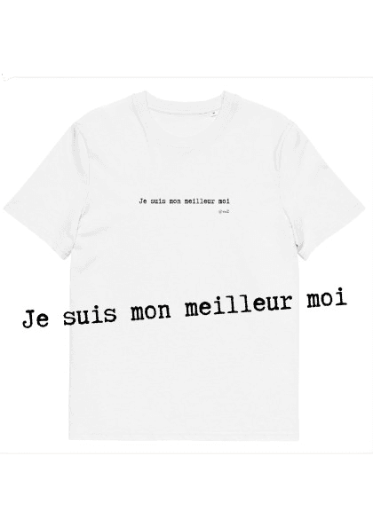 T-shirt unisexe blanc Eoz Créations Originales « Mon meilleur moi » en coton biologique