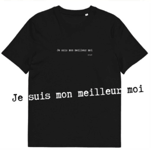 T-shirt unisexe noir Eoz Créations Originales « Mon meilleur moi » en coton biologique