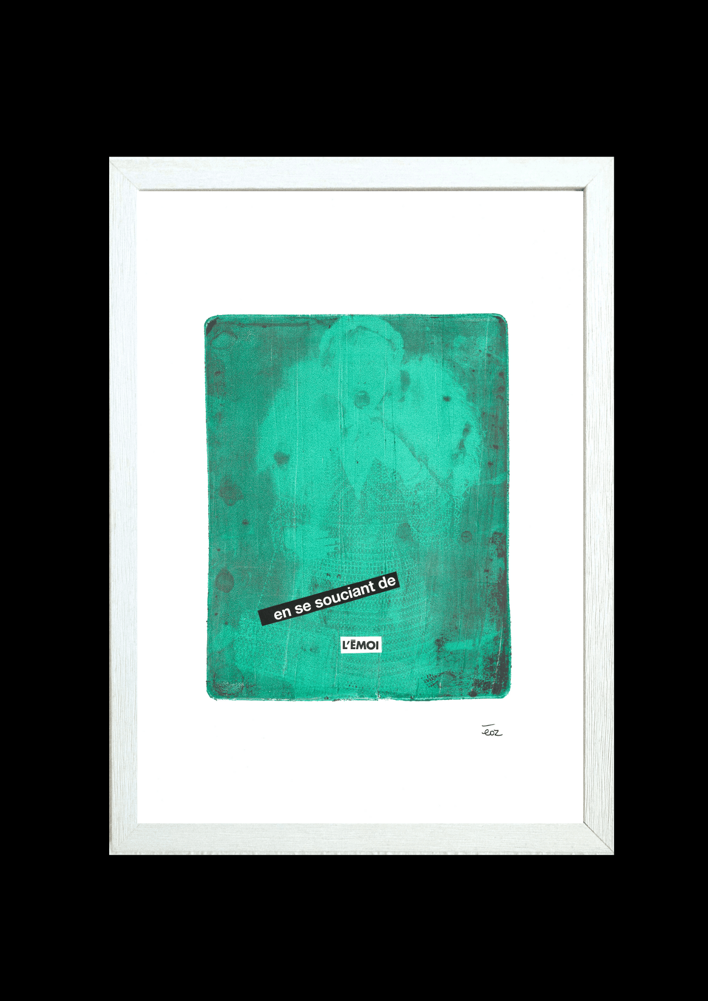 Print A3 encadré en se souciant de l'émoi