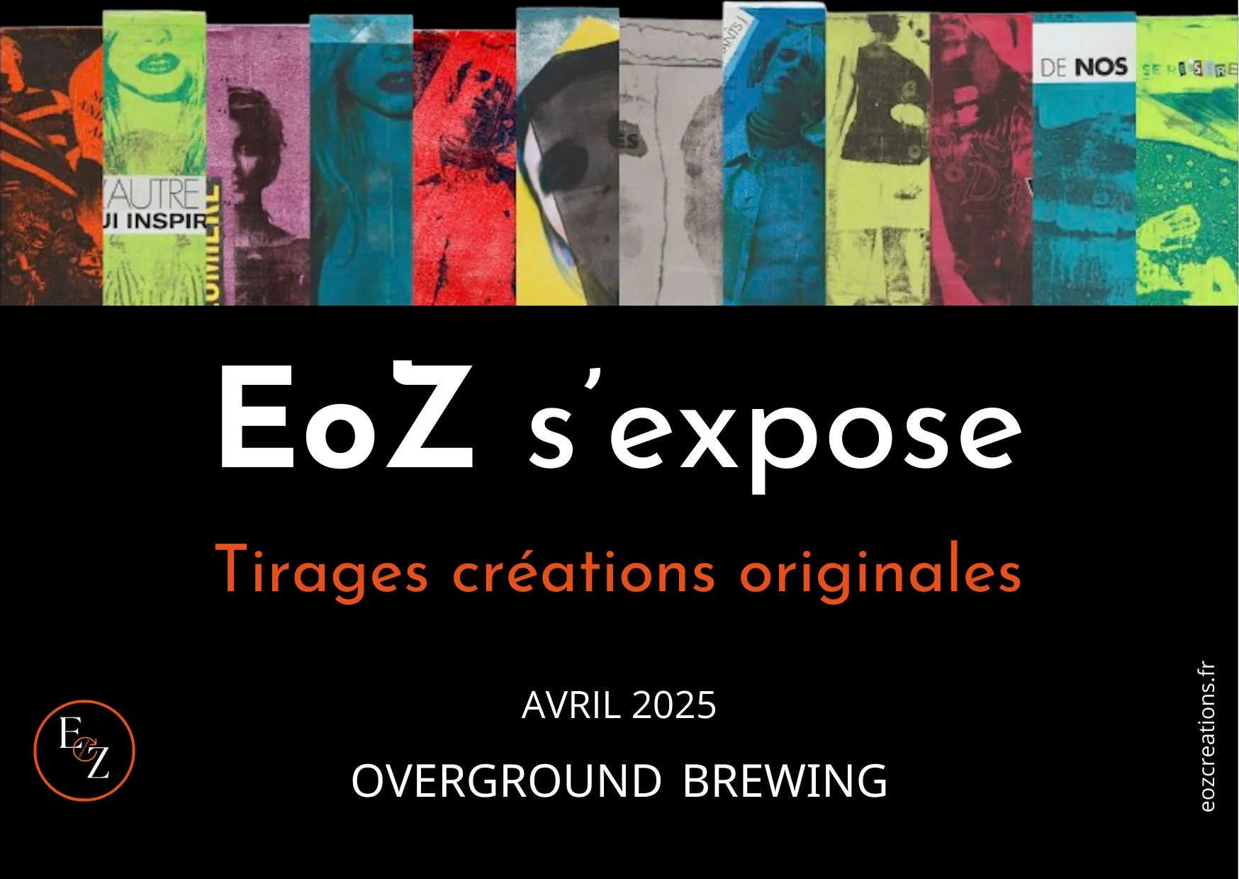affiche exposition créations EoZ avril