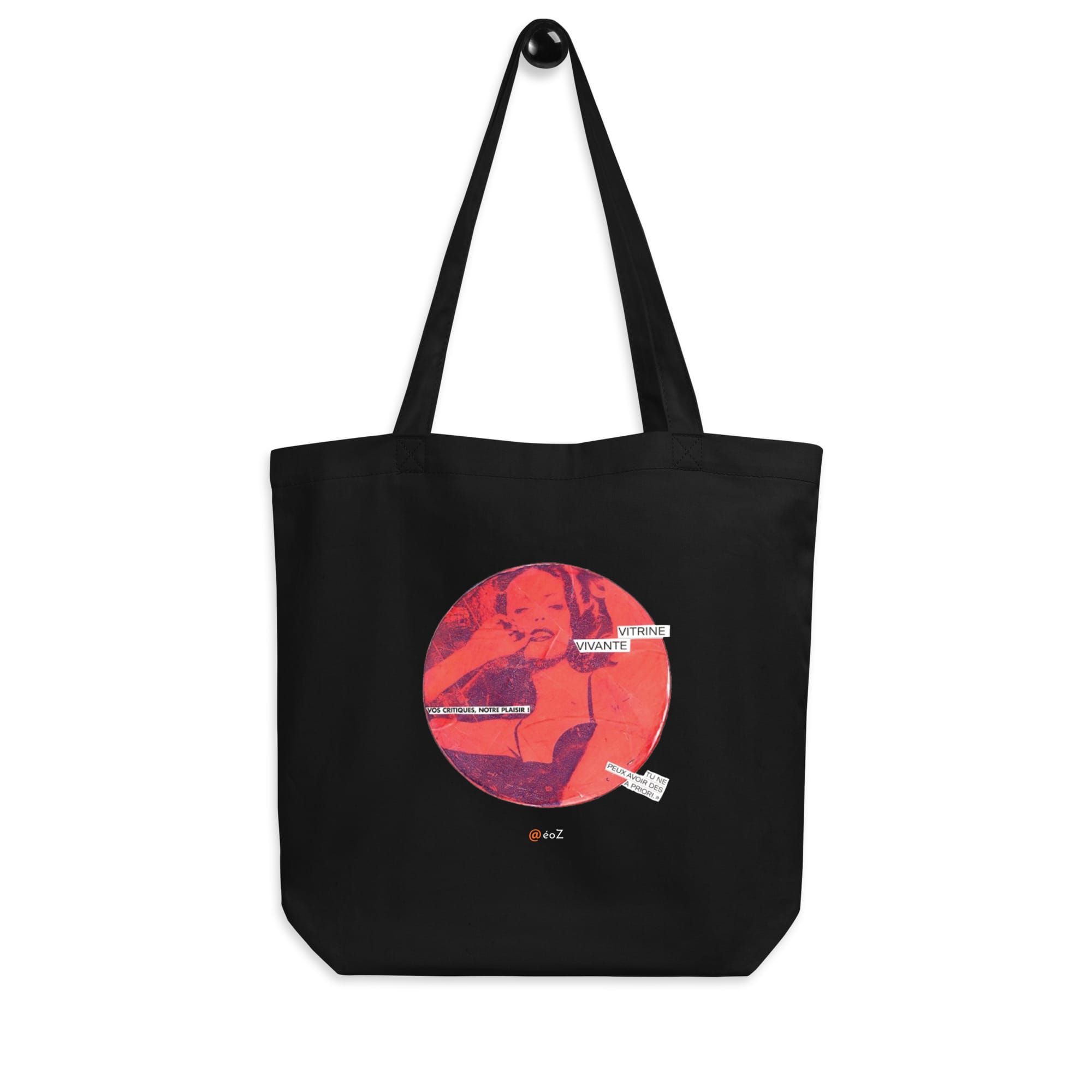 Tote Bag Bio EoZ Créations Originales “Vitrine Vivante” accroché