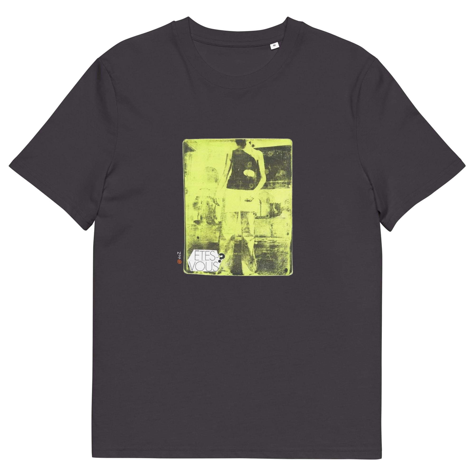 T-shirt unisexe anthracite Eoz Créations Originales « Etes-vous ? » en coton biologique