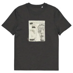 T-shirt unisexe gris foncé Eoz Créations Originales « Duo très prisé » en coton biologique