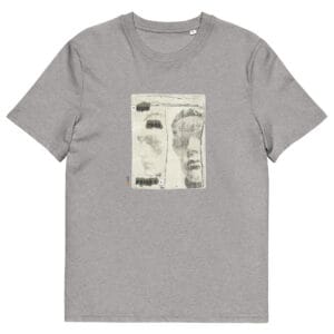 T-shirt unisexe gris clair Eoz Créations Originales « Duo très prisé » en coton biologique