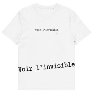 T-shirt unisexe blanc Eoz Créations Originales «Voir l'invisible» en coton biologique